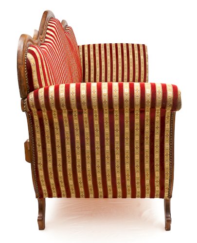 Causeuse Récamier en tissu de soie