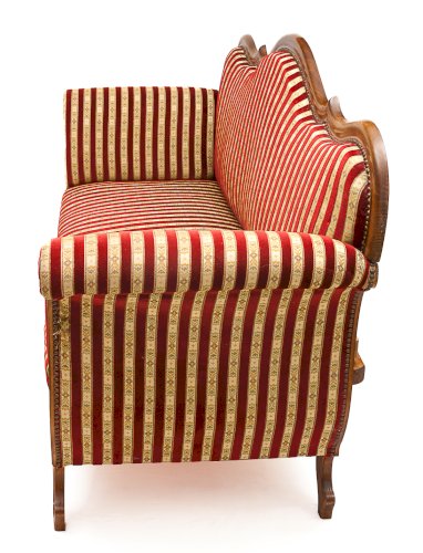 Causeuse Récamier en tissu de soie