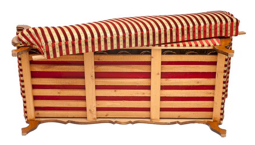 Causeuse Récamier en tissu de soie