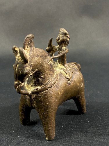 Cavalier de prestige Mossi en bronze Burkina-Faso (Haute-Volta) milieu XXe