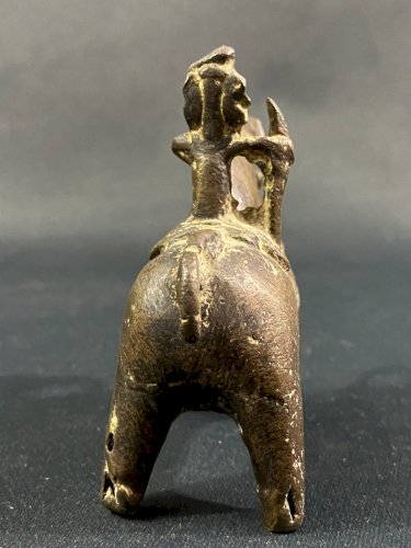 Cavalier de prestige Mossi en bronze Burkina-Faso (Haute-Volta) milieu XXe