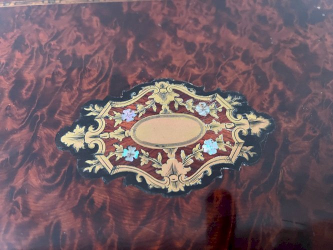 Cave A Liqueur Complète Boulle Coffret Napoléon III Boite Marqueterie XIX Siècle