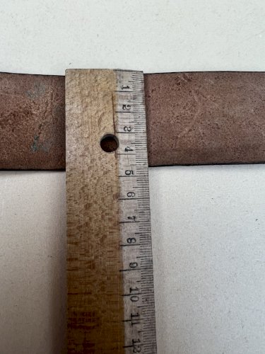 Ceinture vintage cuir 1970 boucle pieds design hippie unisex numérotée Collectio