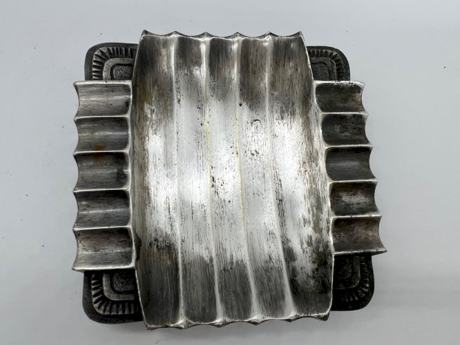 Cendrier Art Déco métal argenté BEZAULT Frères RIV France 1930 industriel