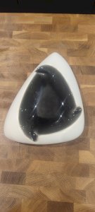 Biomorphic ceramic ashtray from the 1950s