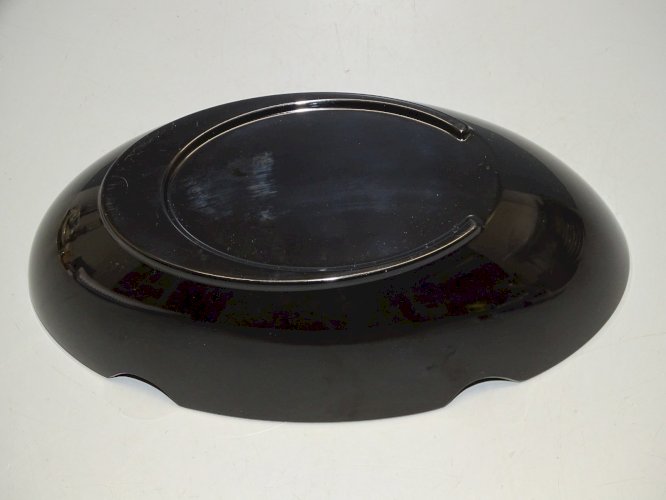 -CENDRIER CERAMIQUE NOIRE marqué en BLANC AU FOND CAO COLLECTION DECO BISTROT  D