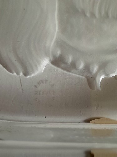 Cendrier cristal de sevres tête de chien