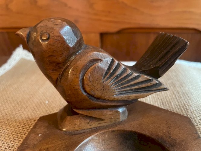 Cendrier en bois années 1930