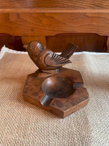 Cendrier en bois années 1930