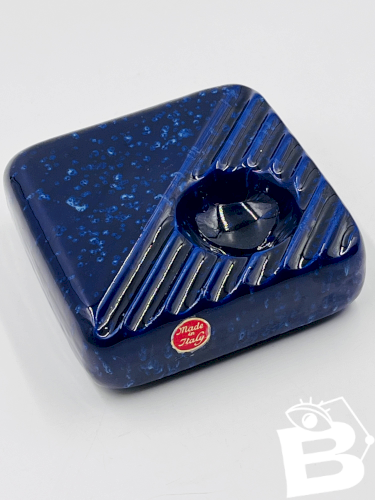 Cendrier en céramique  bleu cobalt, desgin Cari Zalloni