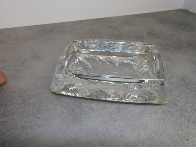 CENDRIER EN CRISTAL BLANC