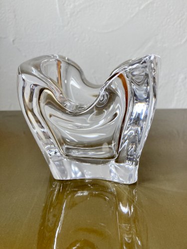 Cendrier en cristal de Bayel, années 1970