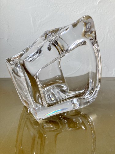 Cendrier en cristal de Bayel, années 1970