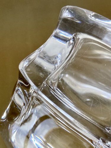 Cendrier en cristal de Bayel, années 1970