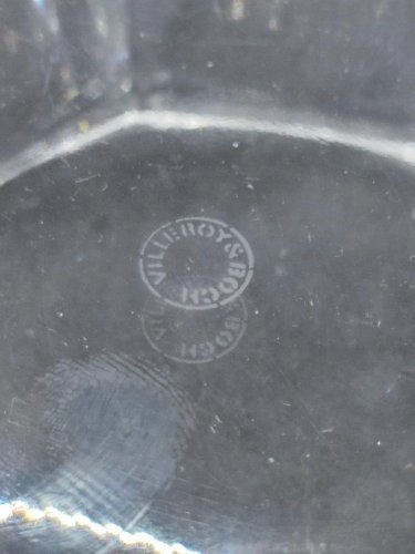 cendrier en cristal de la manufacture de villeroy et boch en bon etat