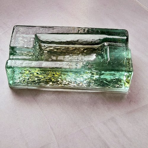 Cendrier en verre art déco 