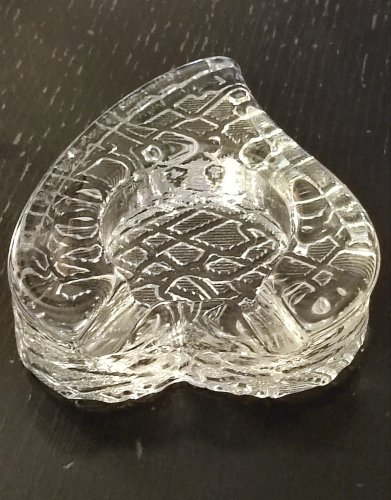 Cendrier en verre épais vintage  design scandinave années 60-70