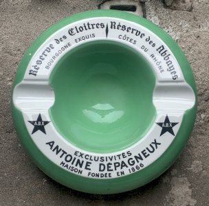 ashtray porcelain factory of Moret 1930's wine exclusives Antoine Dépagneux