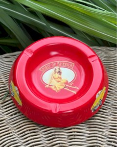 Vintage retro metal advertising ashtray