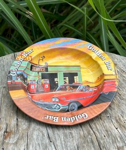 Vintage Golden Bar Ashtray