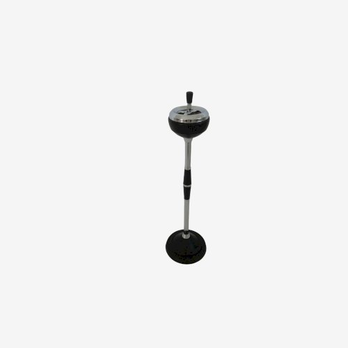 CENDRIER SUR PIED EN METAL CHROME, METAL LAQUE ET BAKELITE ANNEES 50 60 VINTAGE
