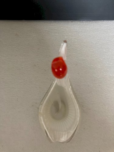 cendrier Vide poche en forme de cygne  pate de verre Verrerie artisanat vintage