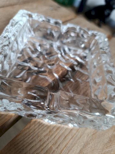 Cendrier, vide poche pavé de verre 
