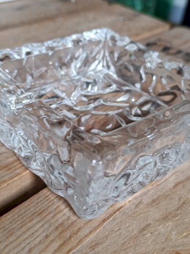 Cendrier, vide poche pavé de verre 