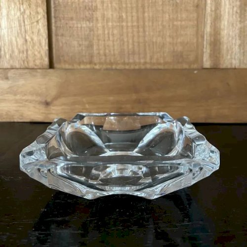Cendrier vintage en cristal massif