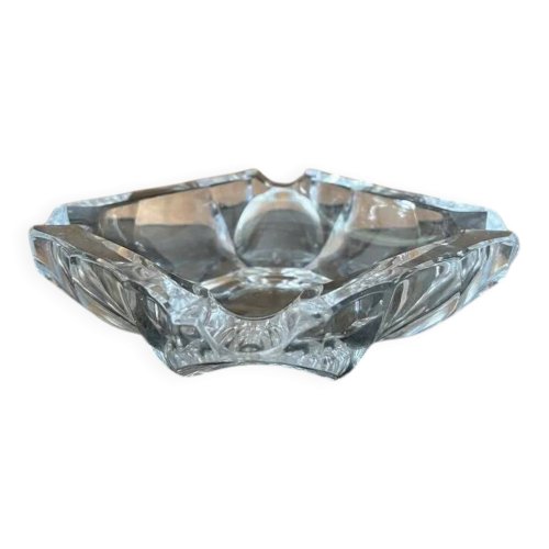 Cendrier vintage en cristal massif