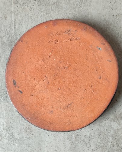 Cendrier vintage en terre cuite émaillée Eugène Alaphilippe (Verneuil-Indre)