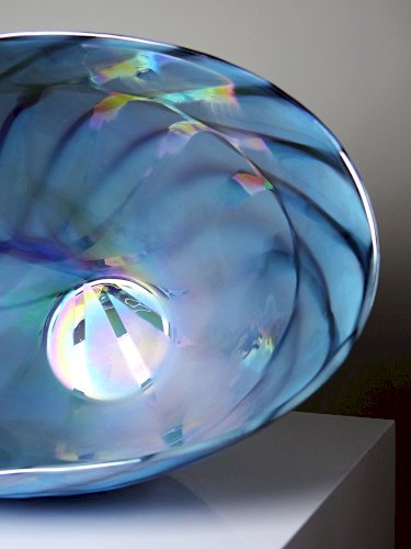 Centre de table, coupe ou grand bol en verre de Murano "Yourmurano" artisanal