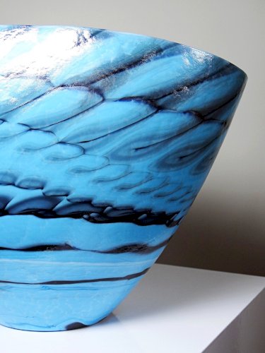 Centre de table, coupe ou grand bol en verre de Murano "Yourmurano" artisanal