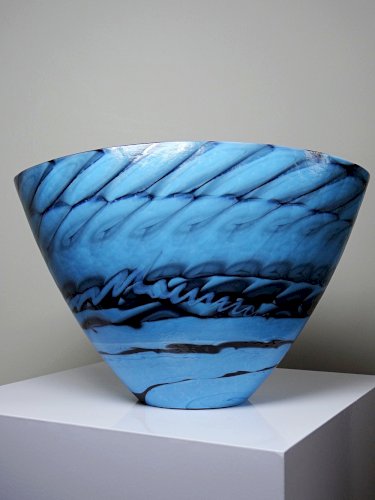 Centre de table, coupe ou grand bol en verre de Murano "Yourmurano" artisanal