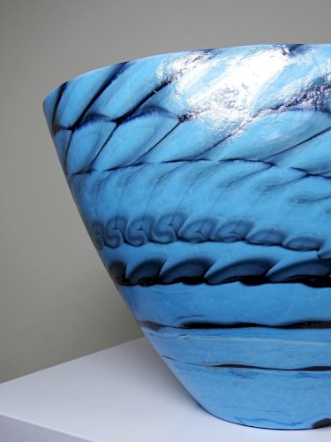 Centre de table, coupe ou grand bol en verre de Murano "Yourmurano" artisanal