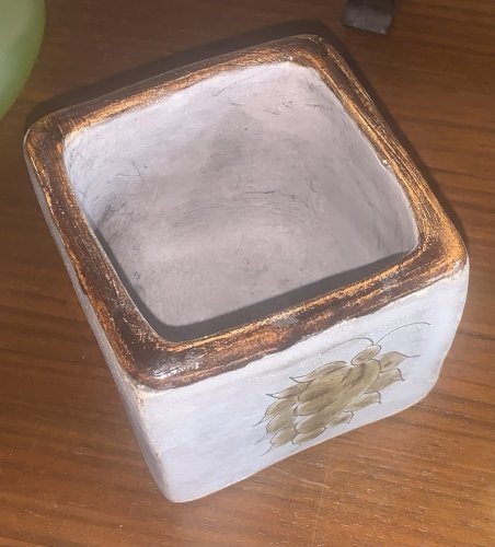 Céramique de Vallauris 1960's petit cache pot vase signé Alain Maunier