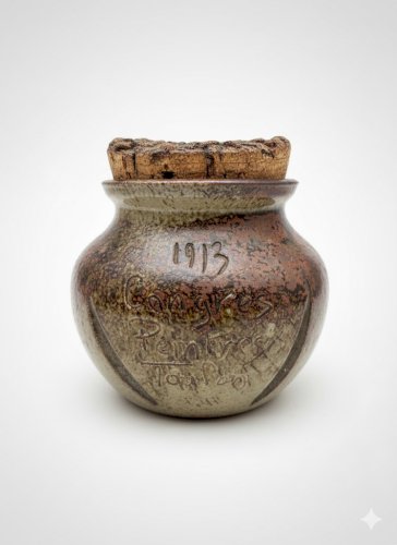 Céramique vintage, milieu XXème, signé, Tony Soulié, parfait état, pièce unique