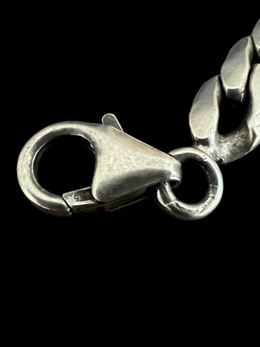 Chaîne Collier Tour De Cou vintage argent massif 925 unisexe Poinçonné Design