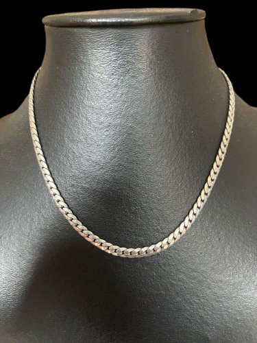 Chaîne Collier Tour De Cou vintage argent massif 925 unisexe Poinçonné Design