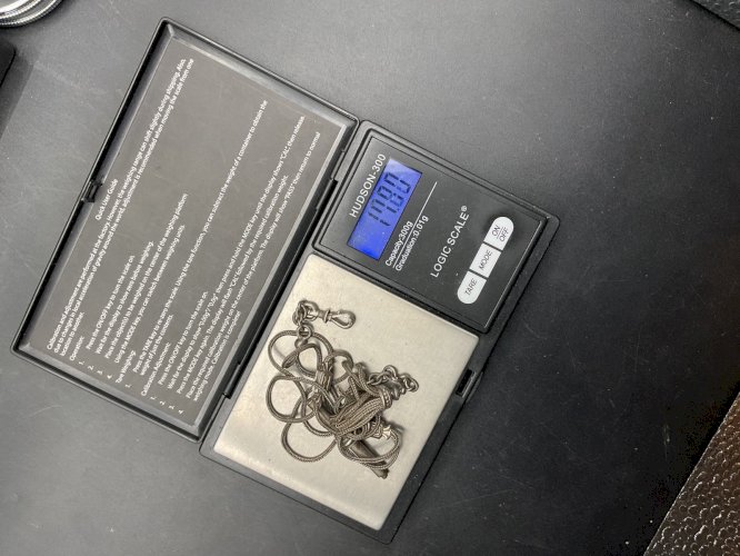 Chaine de Montre CHATELAINE en Argent et Email  XIXème