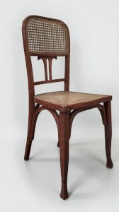 Art Nouveau chair in bent wood