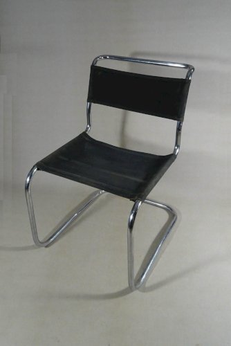 Chaise B 33  "cantilever"  Thonet 1930 estampillée , Eisengarn (Coton) d'origine