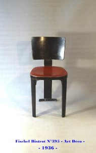 Art Deco Bistro Chair Fischel 1936 Tripod - no Thonet - No. 395 -