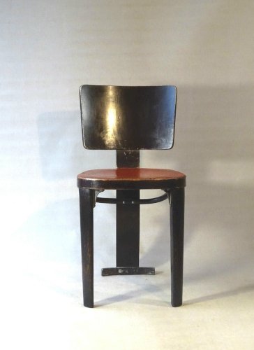 Chaise Bistrot Art Déco Fischel 1936 tripode- no Thonet -N° 395 -