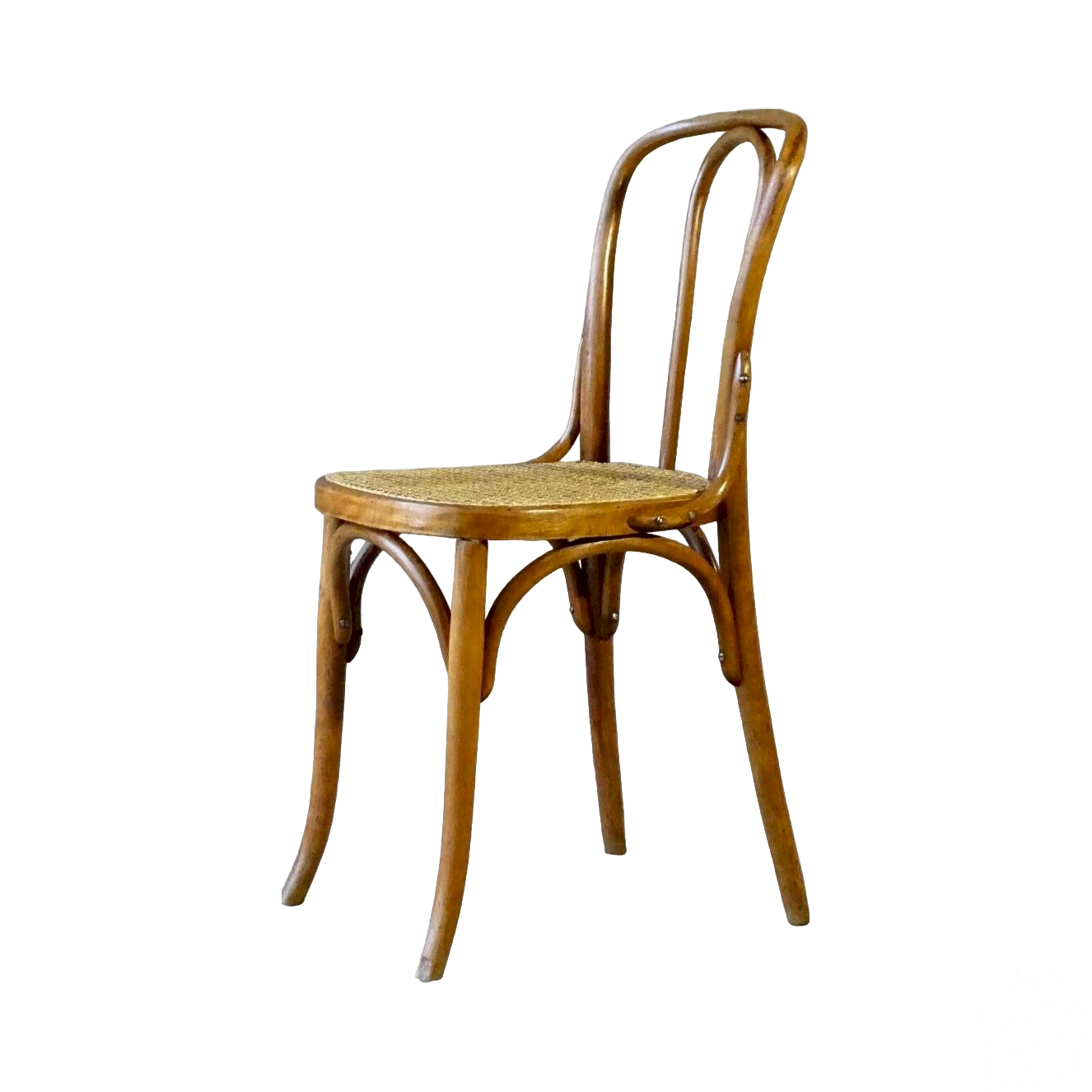 Chaise bistrot cannée Fischel N°113, vers 1925 no Vintage