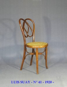 Chaise bistrot par Luis Suay, Valencia, 1920 - No Thonet -