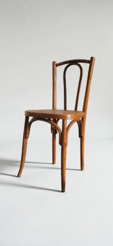 Chaise Bistrot Rotin en bois courbé