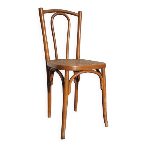 Chaise Bistrot Rotin en bois courbé