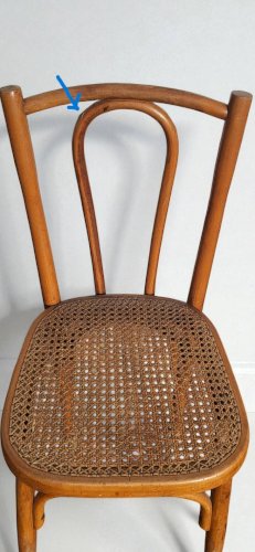 Chaise Bistrot Rotin en bois courbé