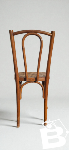 Chaise Bistrot Rotin en bois courbé